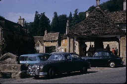1960s cars in Castle Combe.