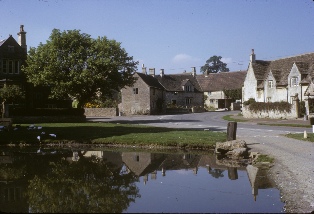 The village pond in Biddestone