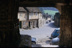 In the village of Castle Combe.