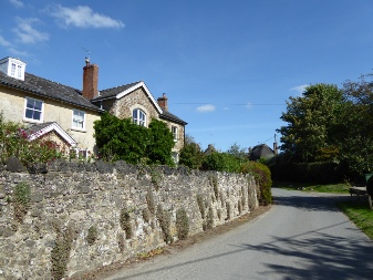 The road through Wilcot village. 